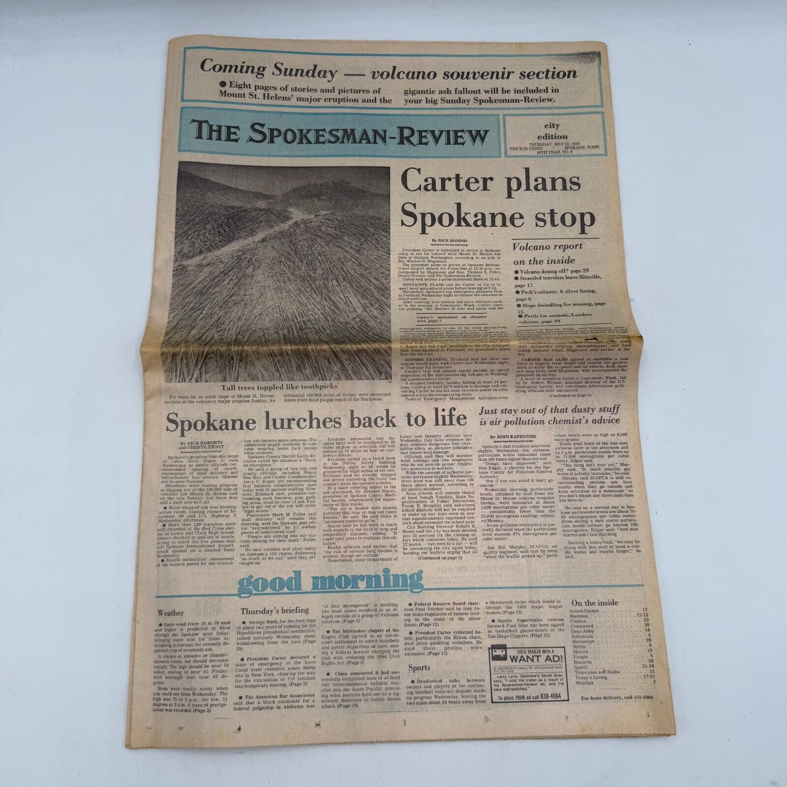 7 Issues Spokane Review Newspaper St. Helens Eruption Historic Souvenir 1980