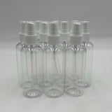 100 ml (3.38 fl oz) Clear PET Plastic Bottles 24/410 Finger Sprayers - 30 Pack