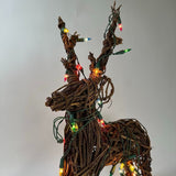 Wicker Light Up Reindeer 18" Tall