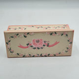 Floral Wood Box with Lid Jewelry Box Storage Case