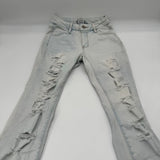 Rue 21 Light Wash Distressed White Blue Jeans High Waist Jegging Womens Size 6