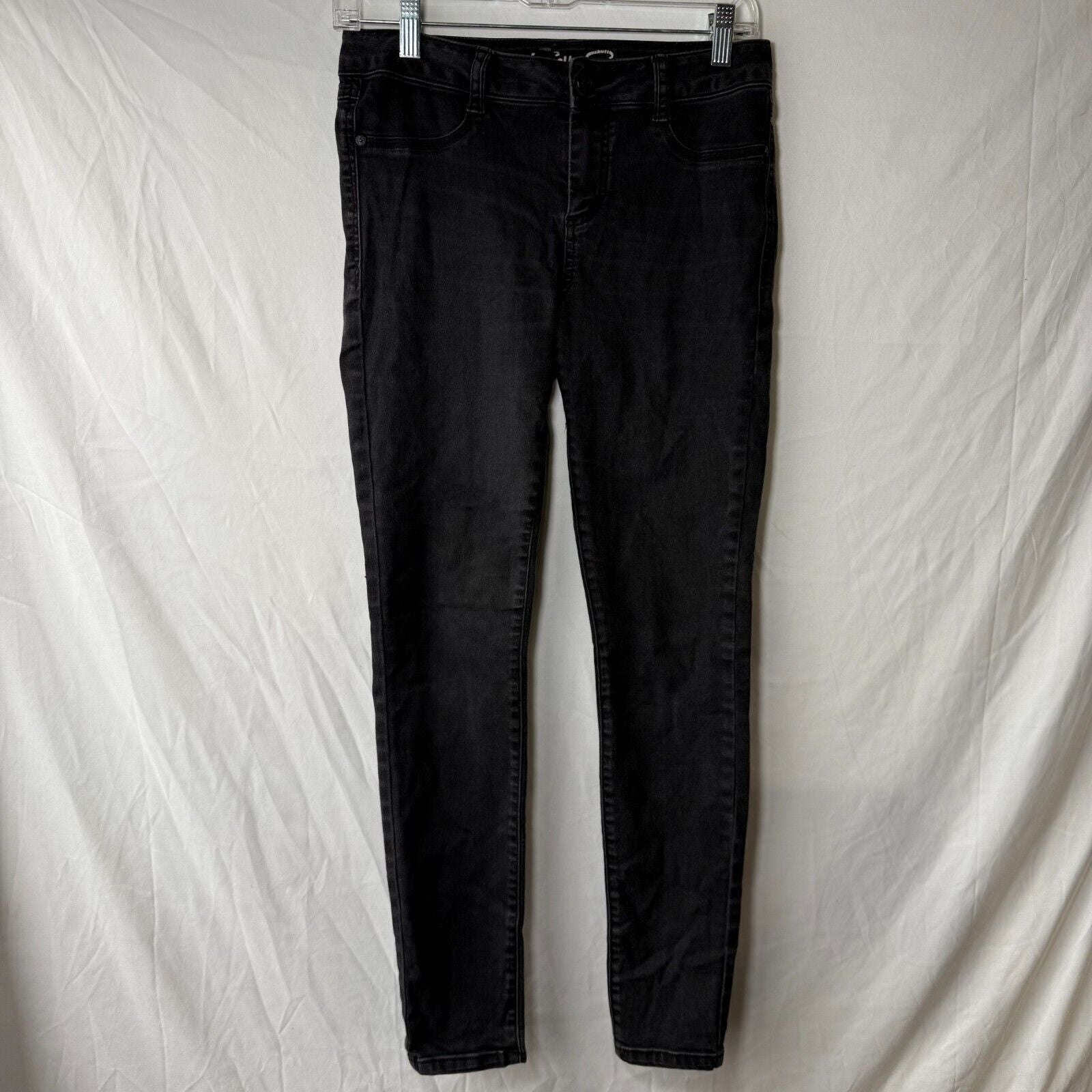 2 Pair Womens Black Denim Jeans Levi’s Skinny High Rise & Rewash Stretch Size 28