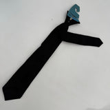 2 Black Clip On Prep Ties 14in Junior Narrow Easy Dress Clothes Formal NWT