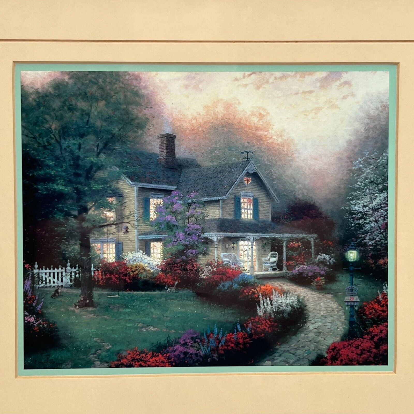 "Home Is Where The Heart Is" Framed Lithograph by Thomas Kinkade W/ COA Ltd. Ed