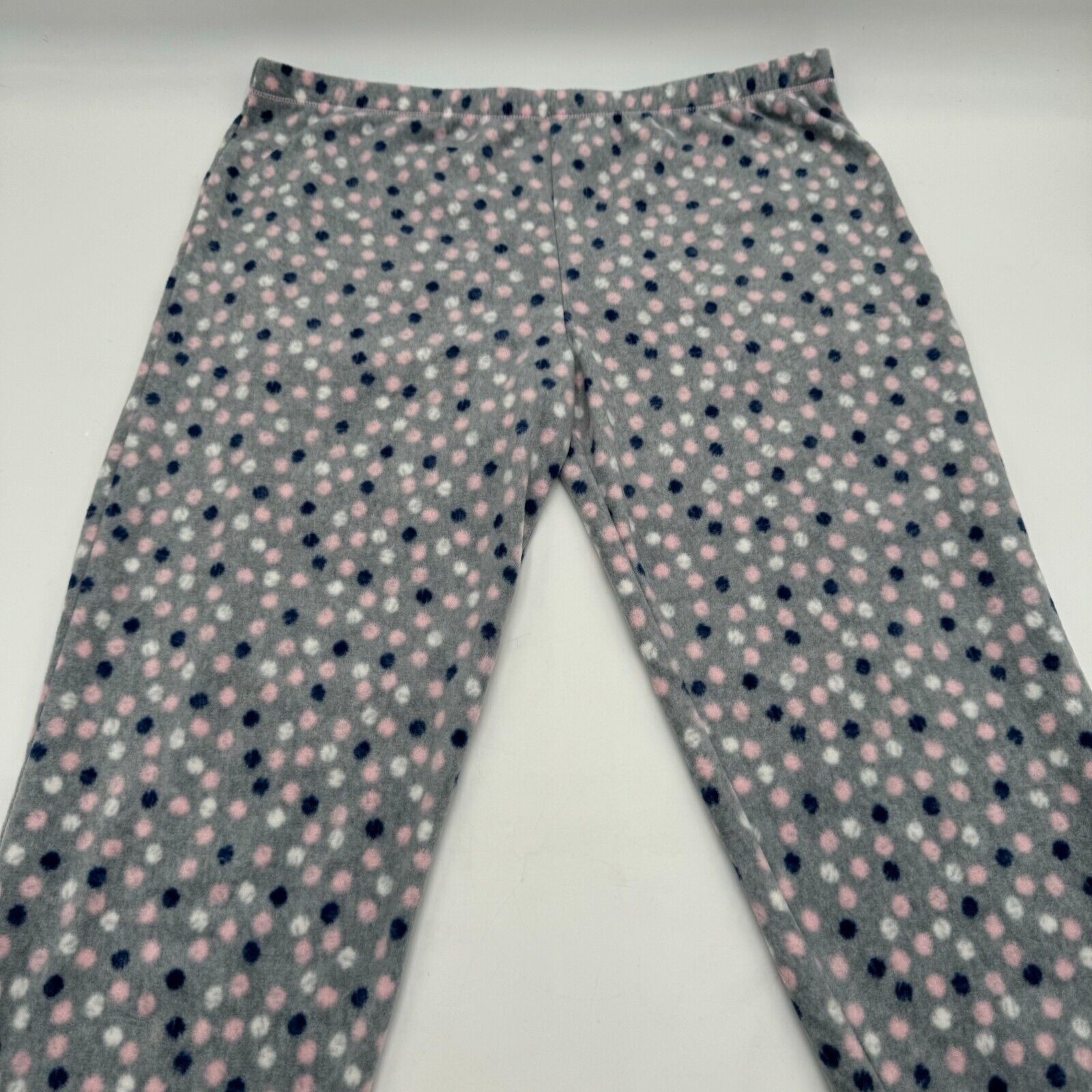 Jaclyn Intimates 2pc Pajama Set Grey Pink Blue Polka Dots Womens Size XL NWT