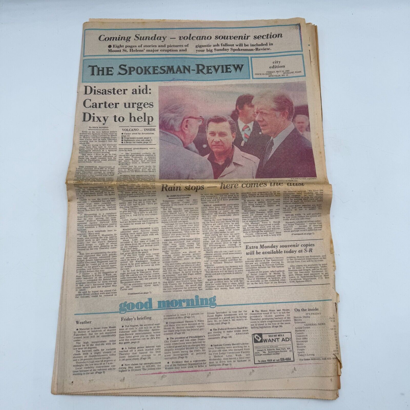 7 Issues Spokane Review Newspaper St. Helens Eruption Historic Souvenir 1980