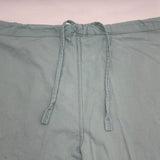 Fashion Pullstring Womens Cotton Straight Relaxed Denim Style Pants Mint Size M