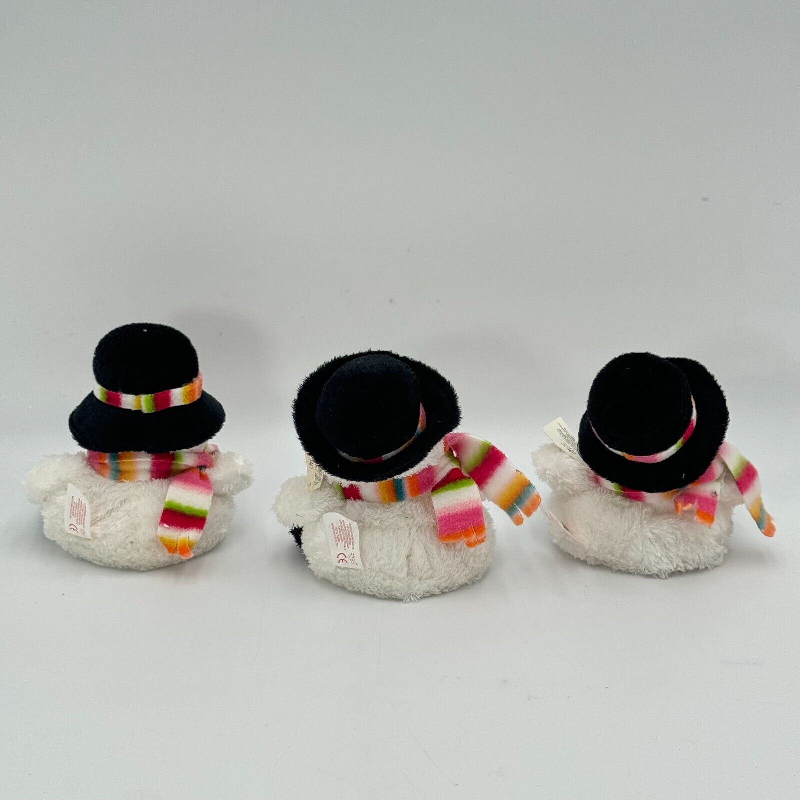 3pc Russ Buddies Matching Beanie Snowman Woman Sue Colorful Striped Scarf NWT