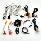 Lot of 12 AV Cords & Adapters 3.55mm Jack, Extensions, Video Cables, Aux All New