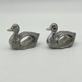 Wilton Armetale USA Set of 2 Aluminum DUCK Napkin Rings (RF1062)