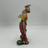 VTG CLOWN Fontanini ITALY Figurine Resin JUGGLING Plates 9” Smiling Circus Art