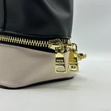 Steve Madden Backpack With Top Handle Purse Faux Leather Black Cream Unisex