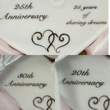 Happy Anniversary Plaque White Ceramic Heart Choose 20th, 25th, 30th - New