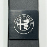 Alfa Romeo Black Leather Cigar Holder Snap Close Magnet White Logo Elastic