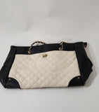 Call It Spring Quilted Turn Lock Carry All Shoulder Bag With Gold Covered Handle