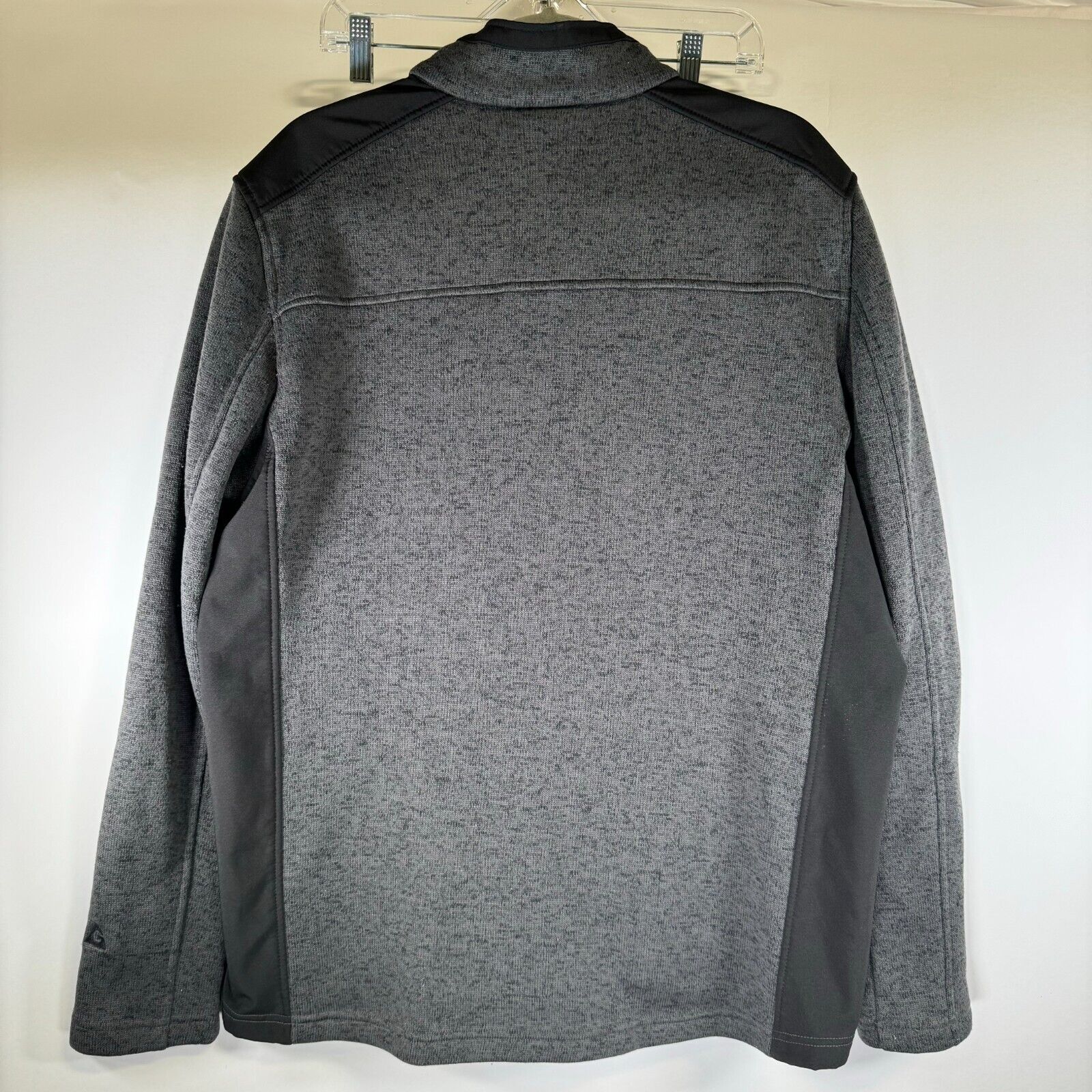 Gerry Knit Fleece Outdoor Full-Zip Jacket Pockets Gray Sweater Jacket Mens XL