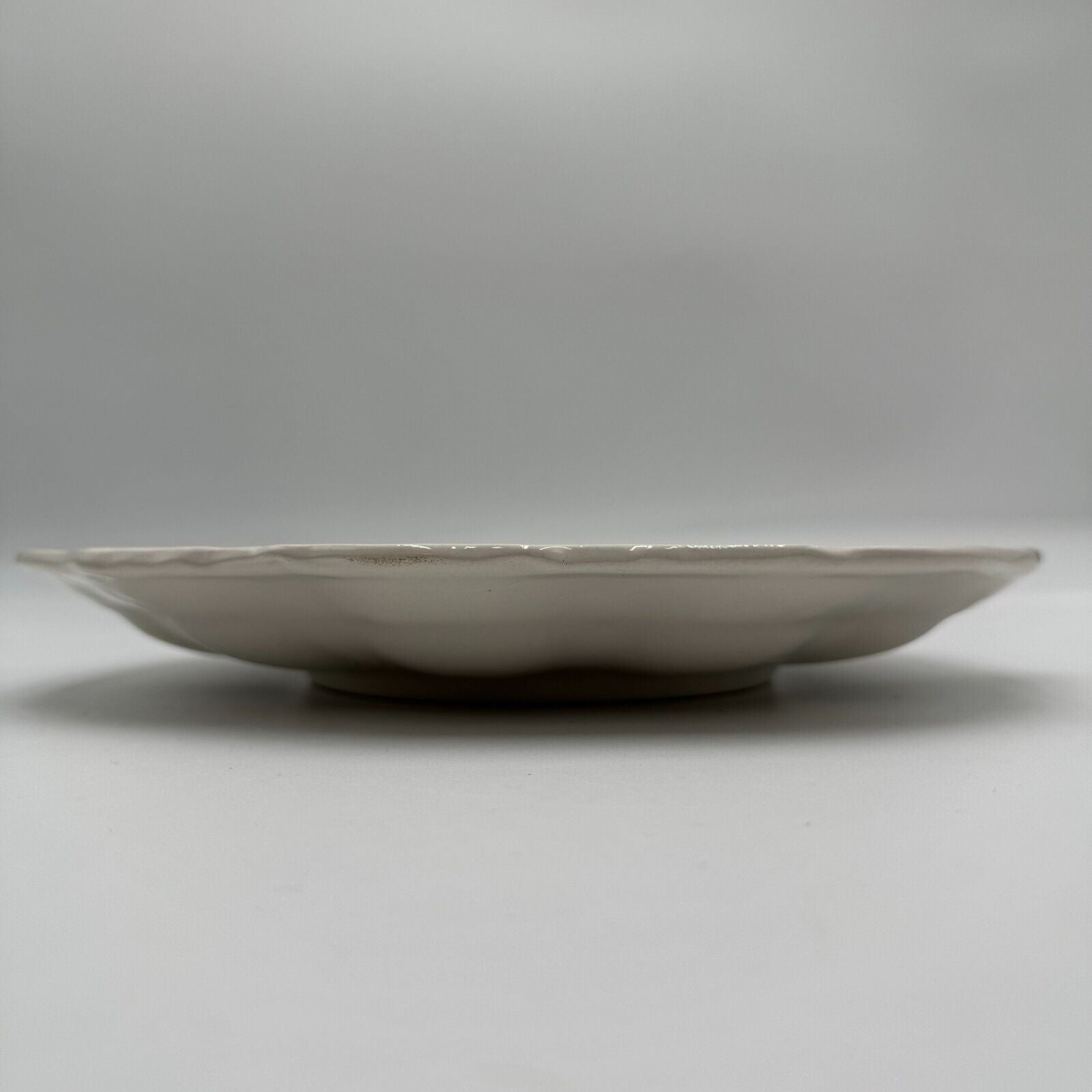 Lane & Co White Floral Ceramic Serving Plate Platter Tray 11.5” Vintage
