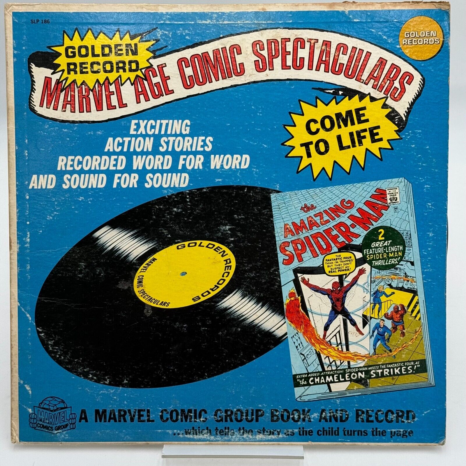 Amazing Spider-Man #1 Marvel Original Comics & Vinyl Record, 1966 Golden Record