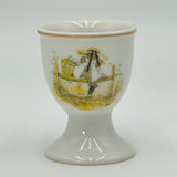 Vintage 1970s Gilded Gold Rimmed Porcelain Holly Hobbie Sitting Egg Cup 2.5” H