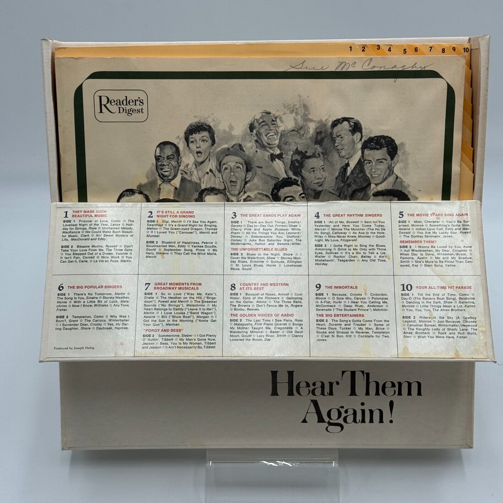 Readers Digest Hear Them Again 122 Great Songs 89 Singers Collectors Edition Box