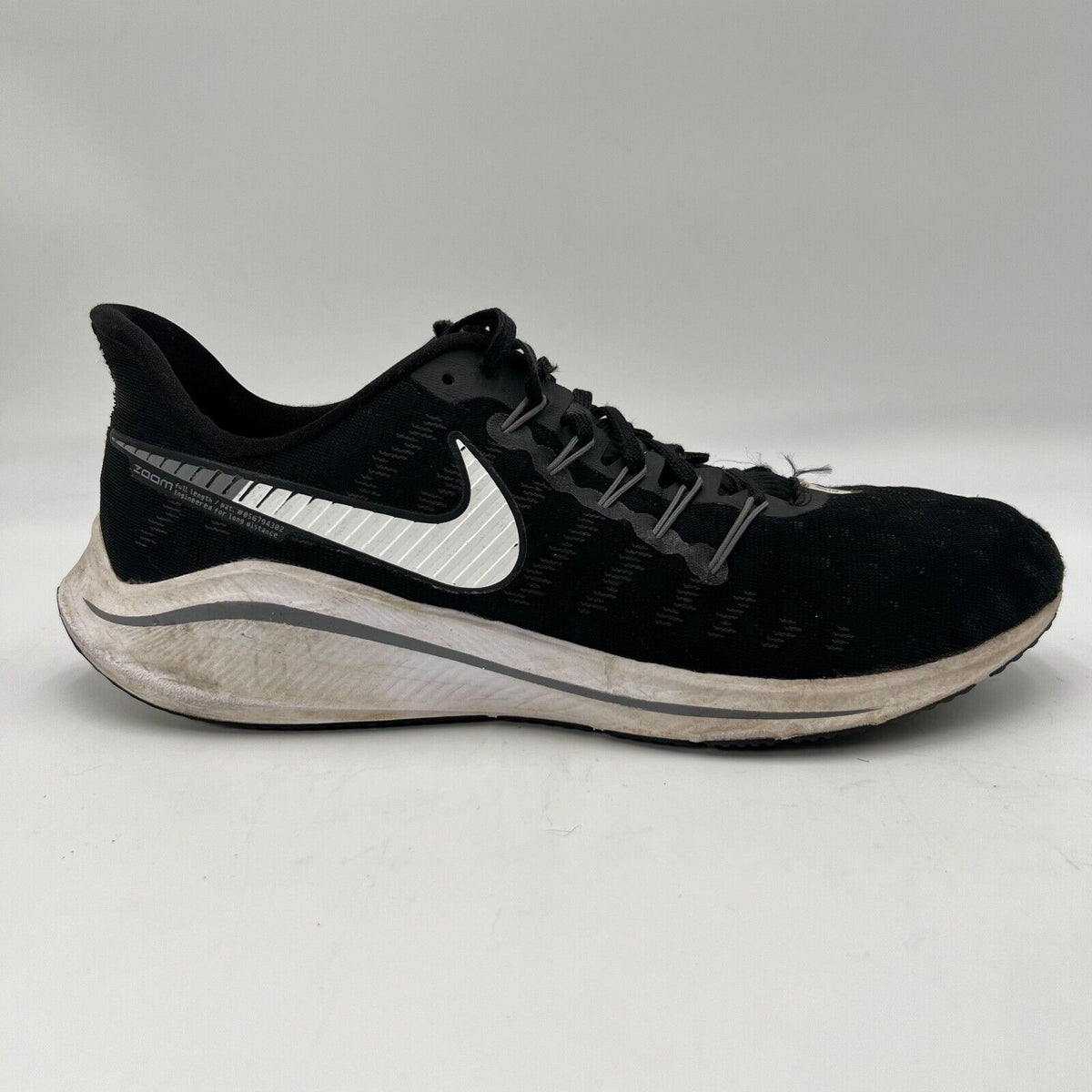 Nike Air Zoom Vomero Black White Swoosh Running Shoes Sneakers Womens Size 12