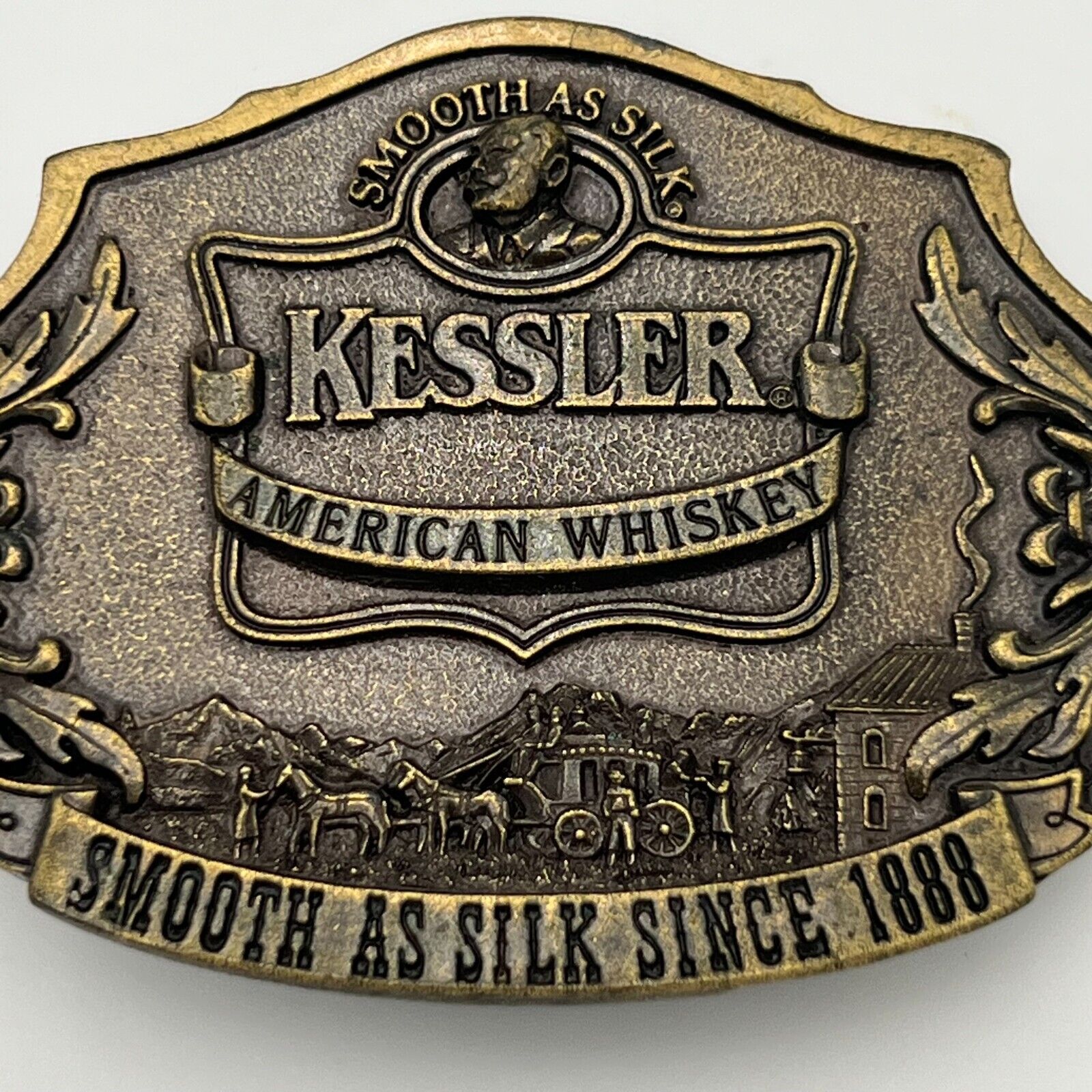 Vintage Belt Buckle Kessler American Whiskey Limited Edition 1993 Made in USA