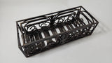 Metal Open Boxes Decorative Swirl Bronze Nesting Rectangular Crates Set of 3