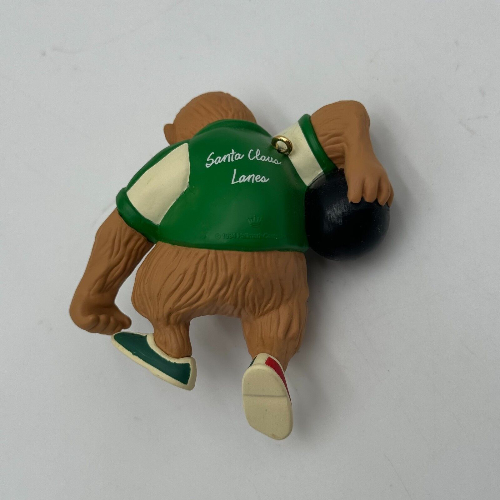 It’s A Strike Bowling Ape Christmas Ornament Santa Claus Lane Vintage NIB 1994