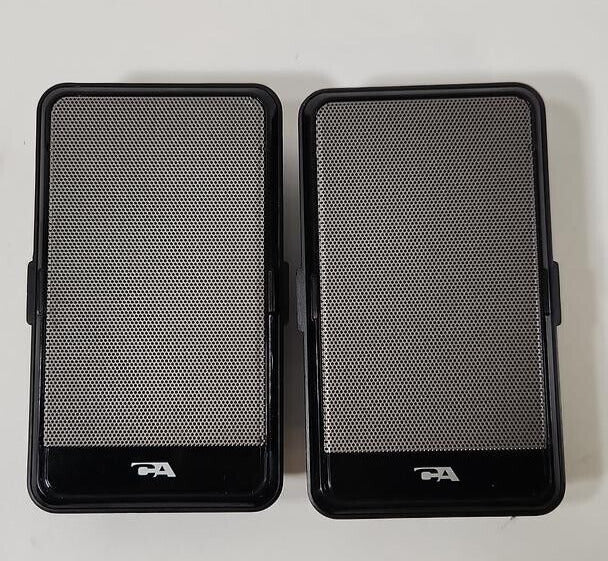 Pair of Magnetic Portable Speaker System With USB & Audio Jacks - Untested