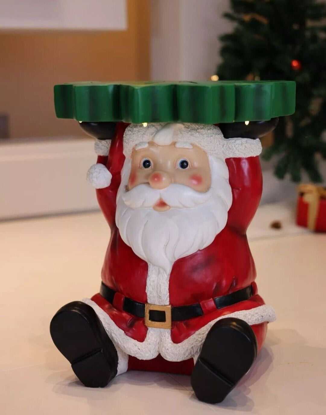 Lighted Santa Christmas Decor Side Table Holiday Gift Battery Operated 18"