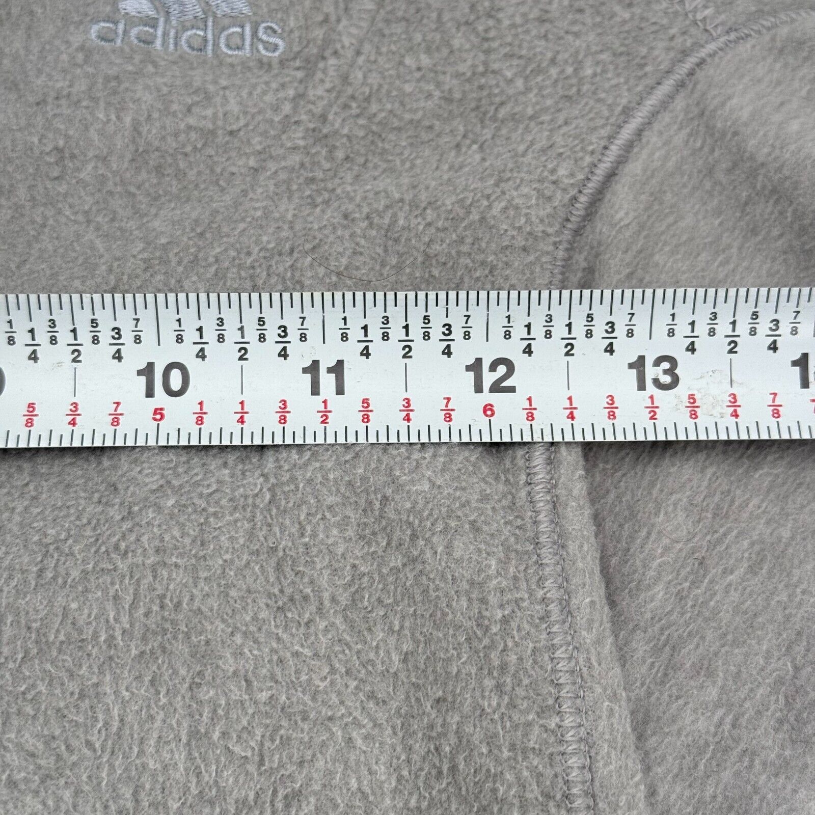 Adidas Outdoor Half Zip Pullover Fleece Sweater Thumb Hole Running Grey Size S