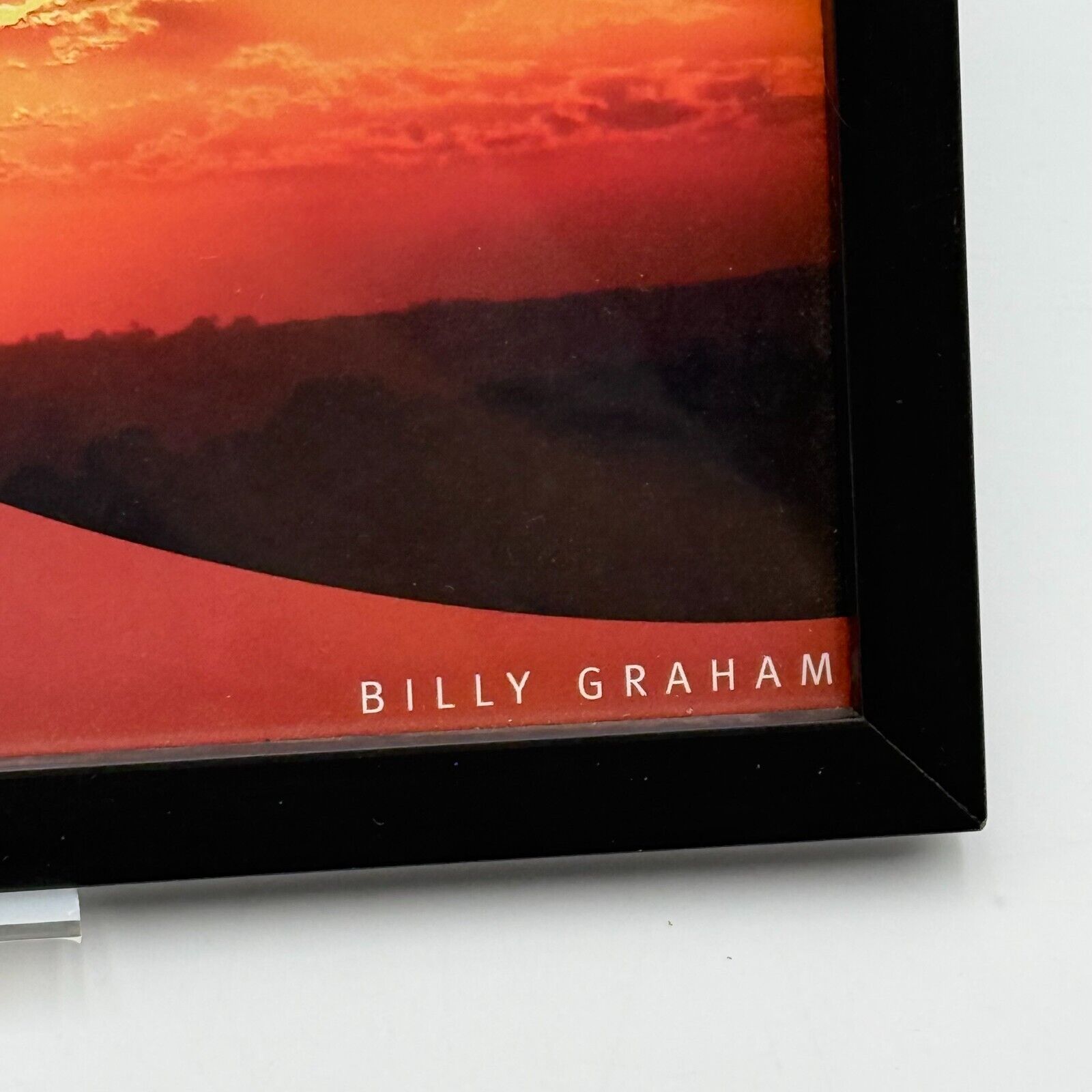 13x13 Framed Sunset Picture Inspirational Bible Quotes Thank God Billy Graham