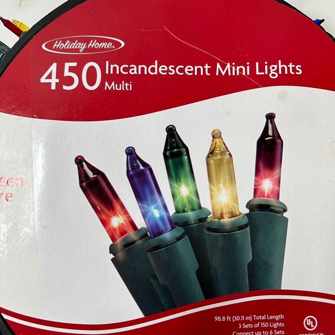 93.5ft Incadescent Mini Lights Roll (450) Christmas Lights String