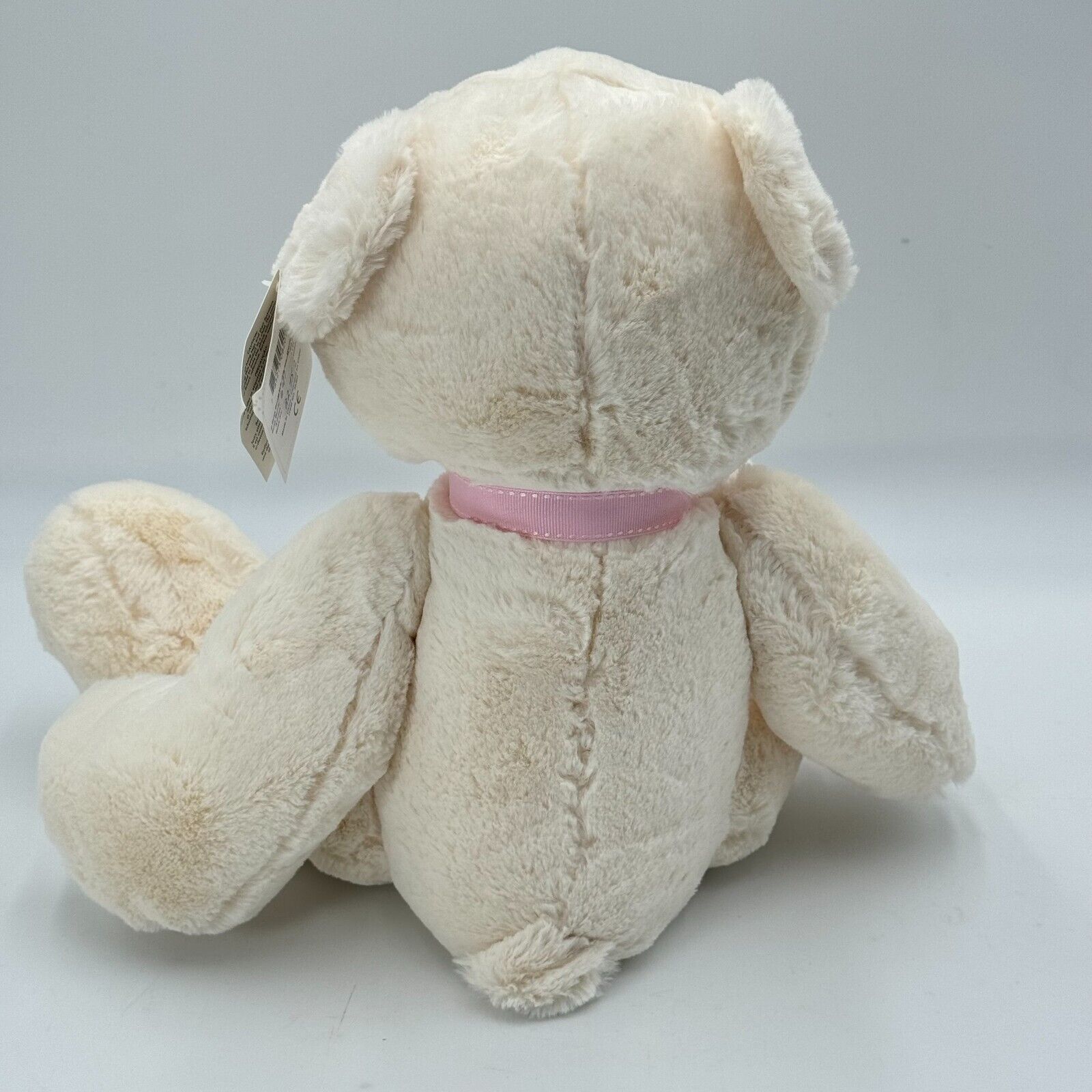 Russ Baby Lullaby Collection 11in Soft Plush Teddy Bear White Pink Bow NWT