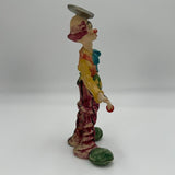 VTG CLOWN Fontanini ITALY Figurine Resin JUGGLING Plates 9” Smiling Circus Art