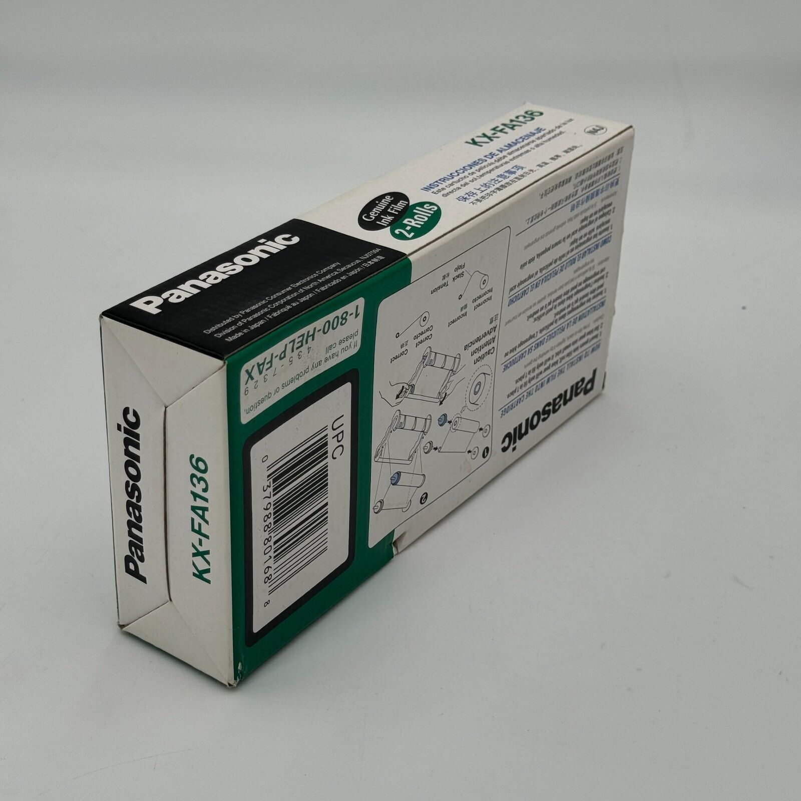 Panasonic KX-FA136 Genuine Ink Film SINGLE SEALED ROLL - One Roll Only