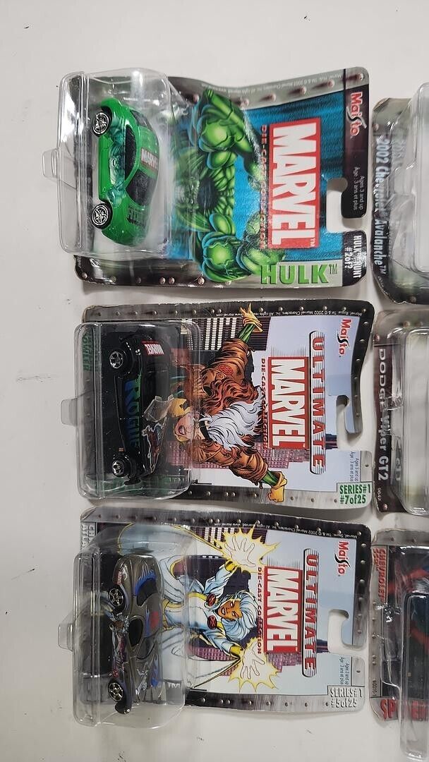 Lots of 6 Maistro Marvel & Ultimate Marvel Die Cast Collection Cars NEW