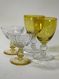 Antique Good Quality Set of 4 Drinking Glasses - Small & Large - Royal