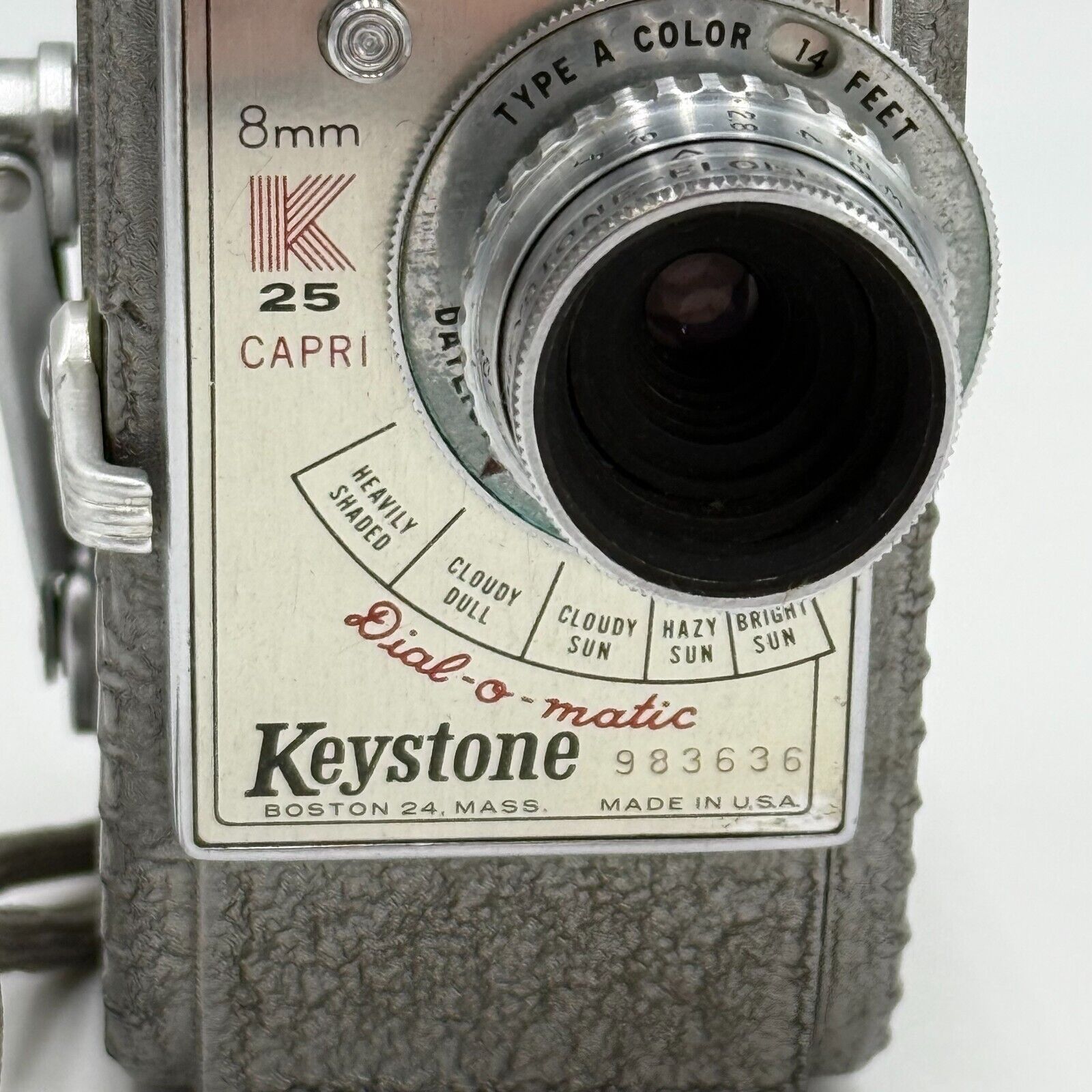 Vintage Keystone 8MM K-25 Capri Wind-Up Movie Camera Bell & Howell Leather Case