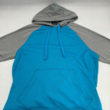 Champion Duo Dry Athletic Pullover Hoodie Jacket Blue Grey Adult Mens Size Large