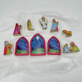 Burton + Wood Nativity Scene 10 Piece Chistmas Decor Jesus Mary Joseph Angel