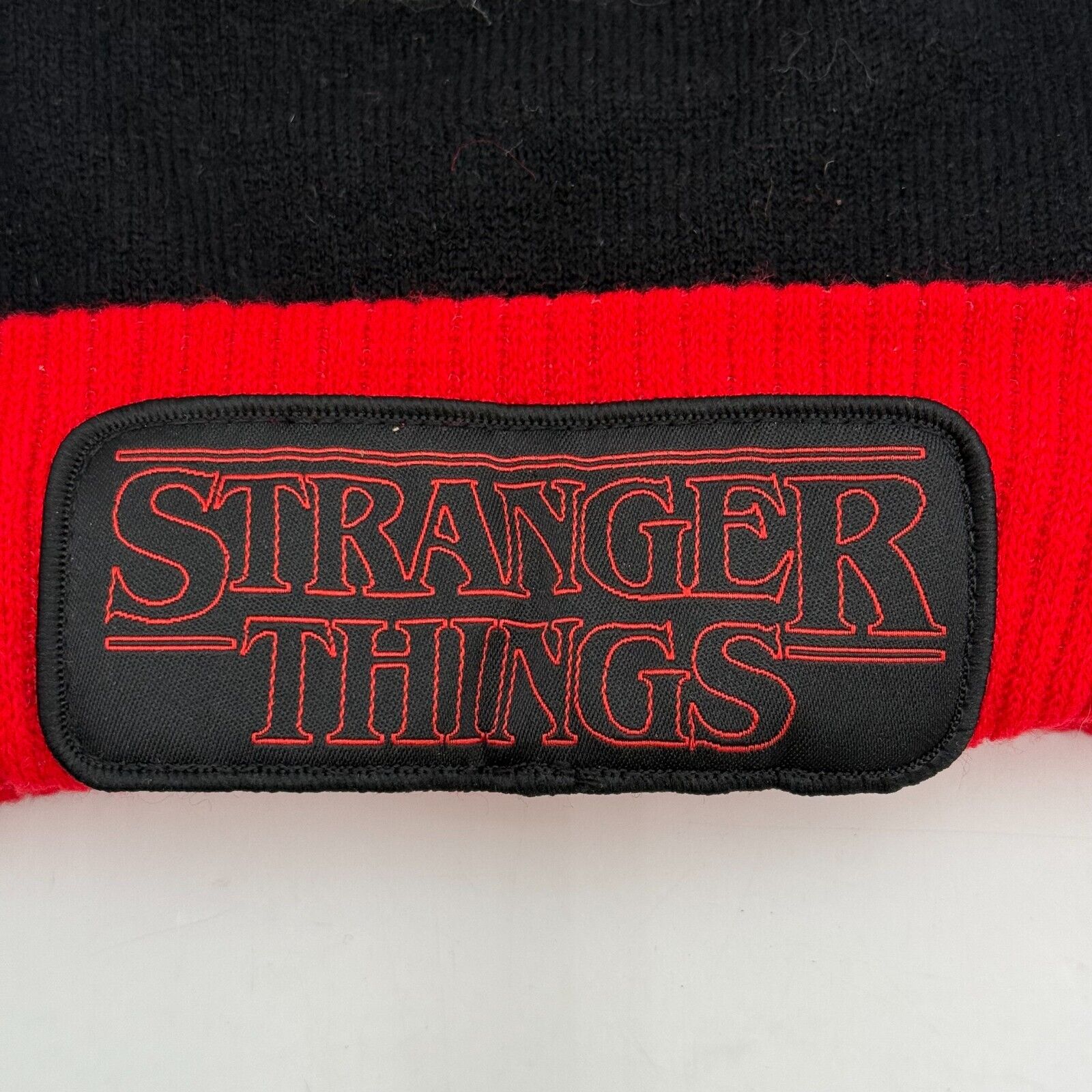 Stranger Things Beanie Hat Winter Cap Black Red Stripe Friends Don’t Lie Netflix