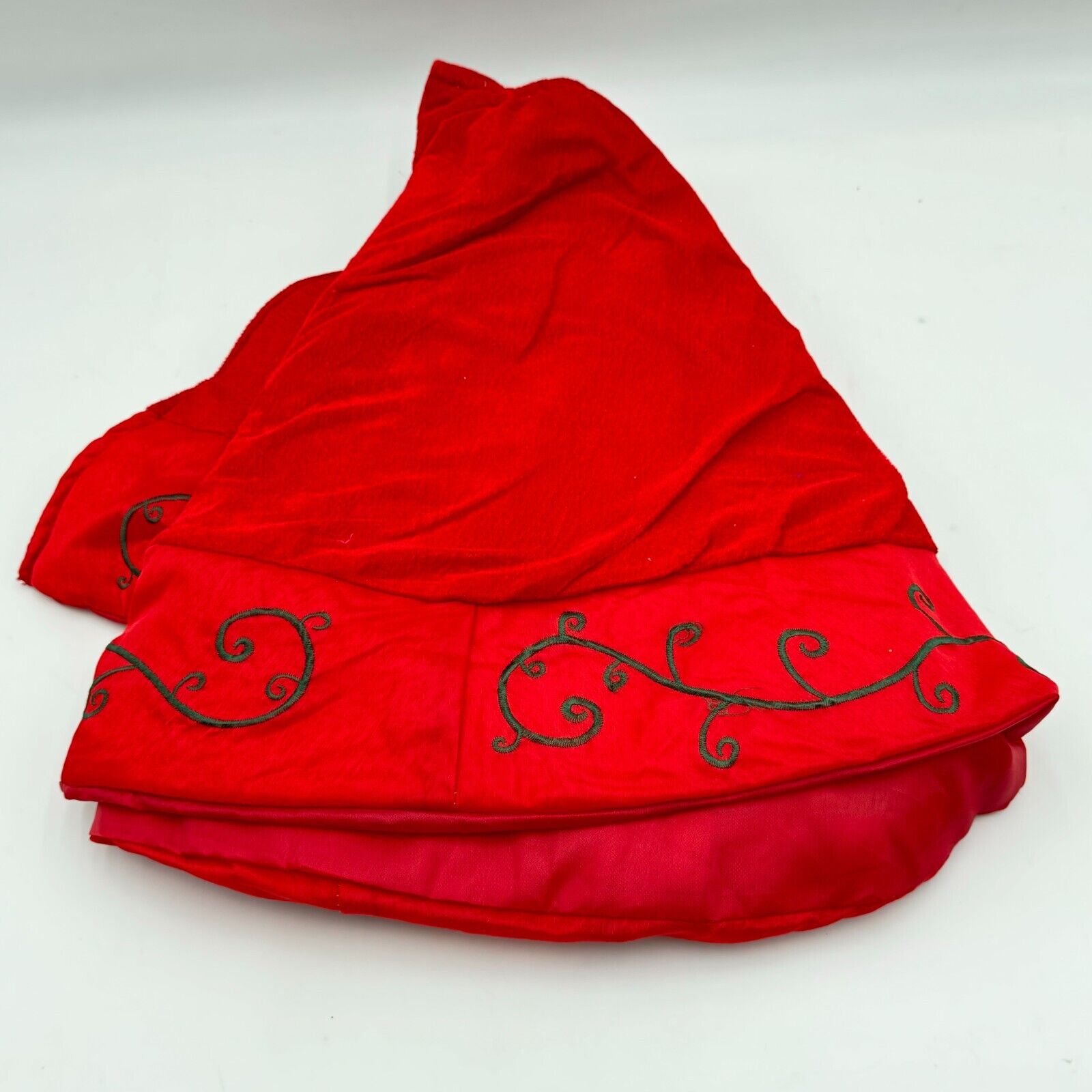 Christmas Tree Skirt Soft Red Fabric 4 feet Wide