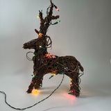 Wicker Light Up Reindeer 18" Tall