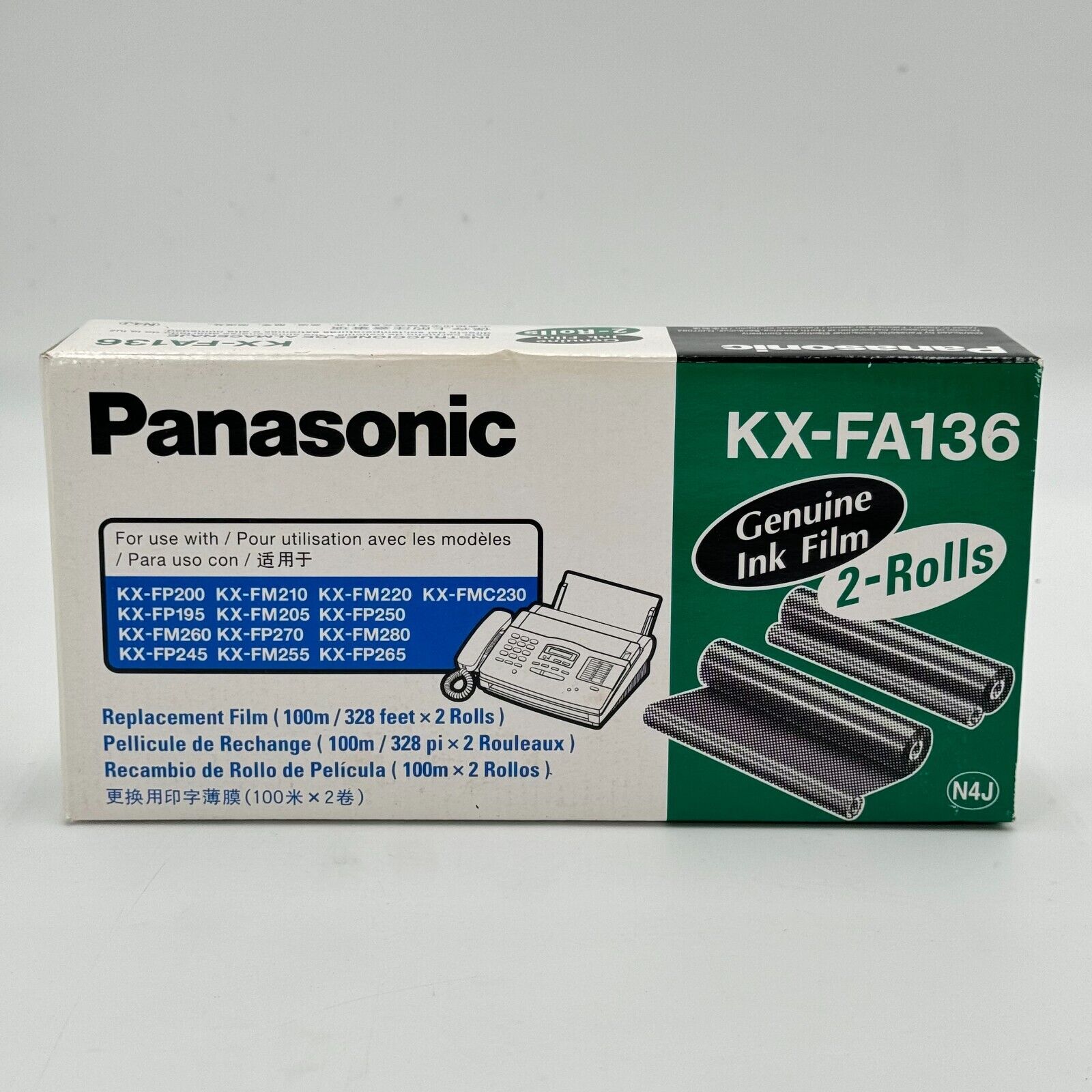 Panasonic KX-FA136 Genuine Ink Film SINGLE SEALED ROLL - One Roll Only