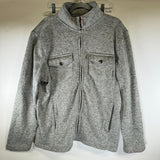Killik Full Zip Up Fleece 6 Pockets Heater Grey Soft Jacket Mens Size L Large