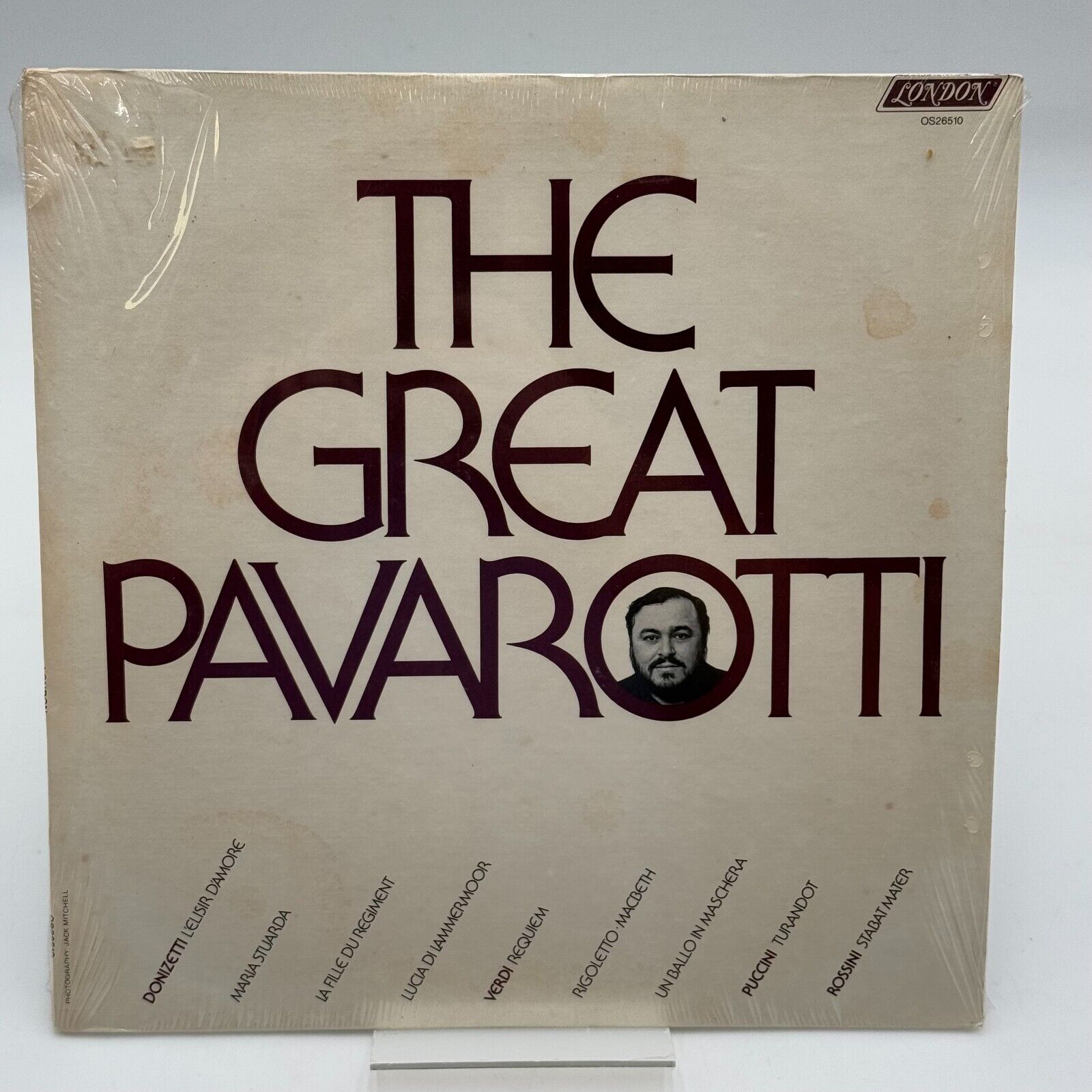 The Great Pavarotti Vinyl LP Record 1977 London Records -Sealed-