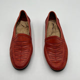 Giorgio Brutini Brazilian Leather Woven Slip On Loafers Red Black Size 9.5D Vint