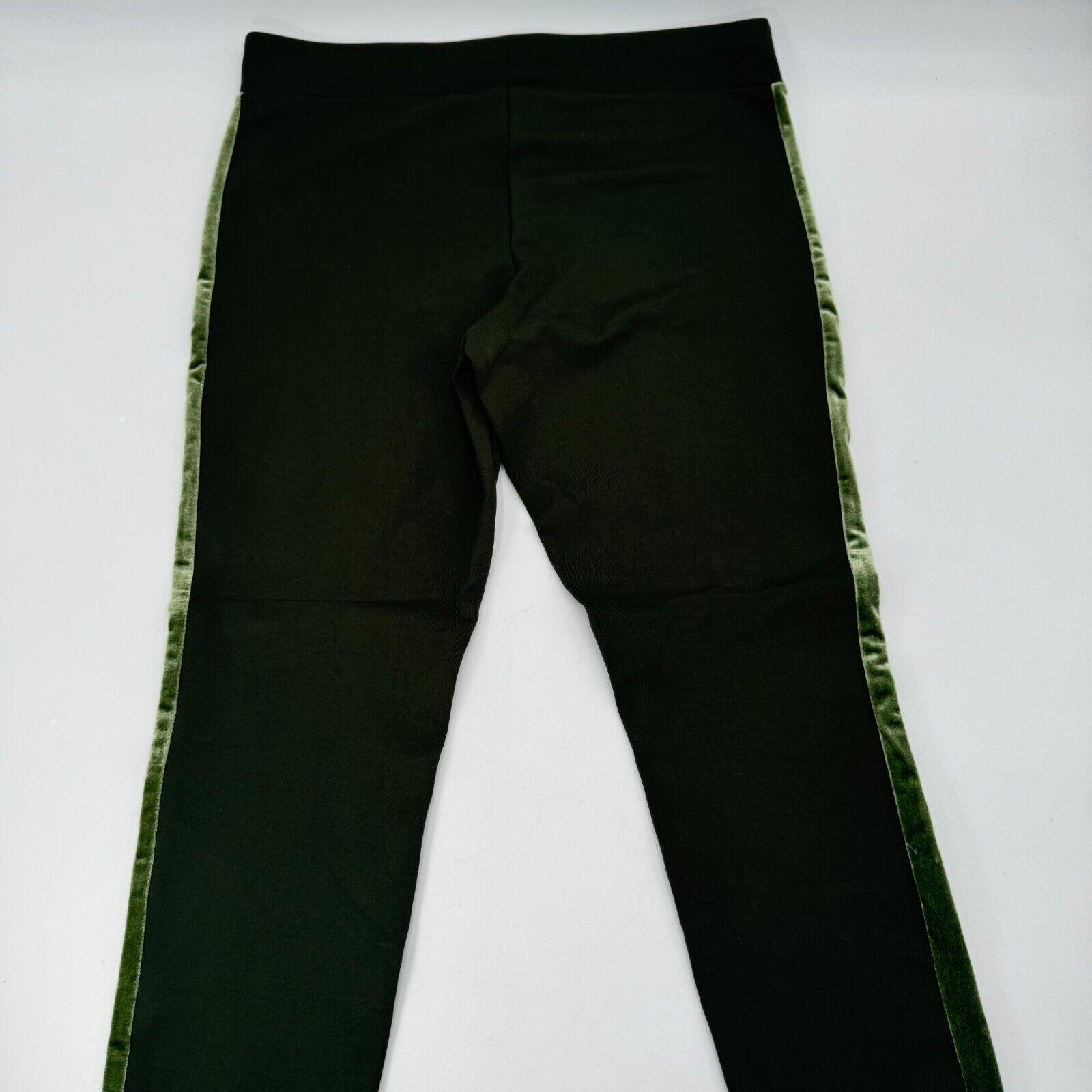 Time And Tru Velvet Leggings Olive Green Active Sweats Womens Size L 12-14 NWT