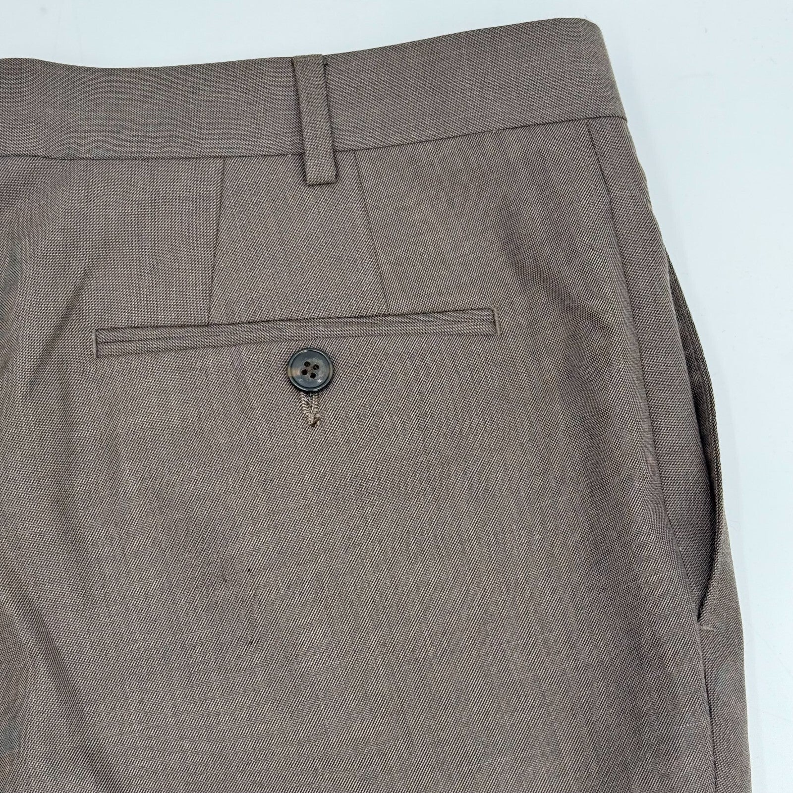 Calvin Klein Performance Dress Pants Suit Slacks Brown Men’s Size 42W x 30L US